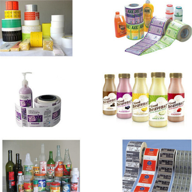 samples by semi automatic round bottle labeler