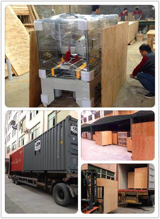 Wooden case packing for the semi automatic carton folding machine