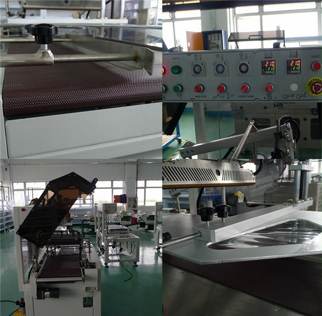 Close-up pictures of PE, PVC, POF film L-bar heat sealing shrink packaging machine
