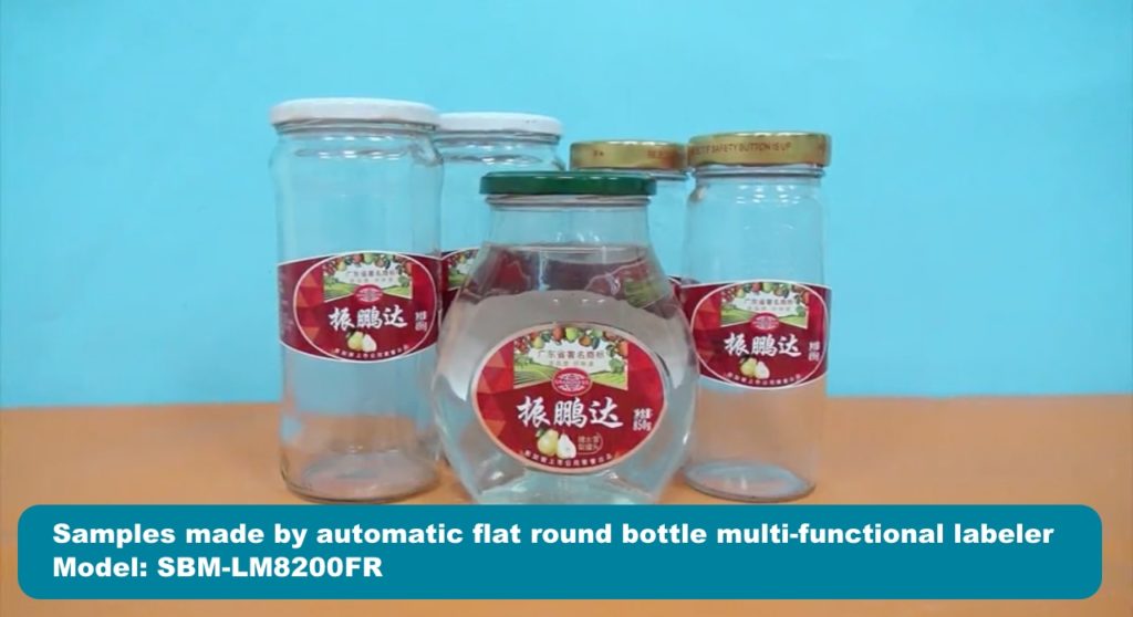 Samples made by automatic flat round labeling machine