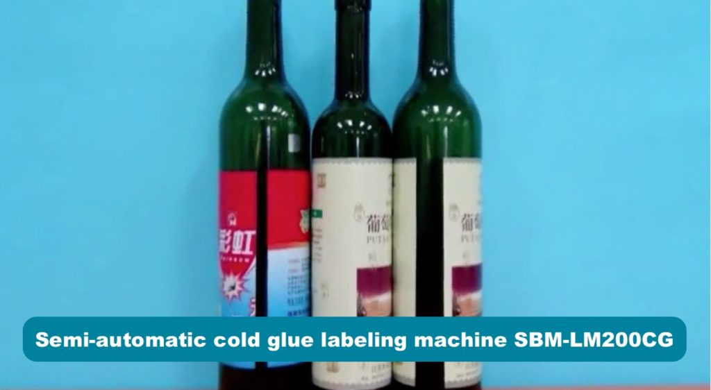 Samples made by semi-automatic cold glue labeling machine