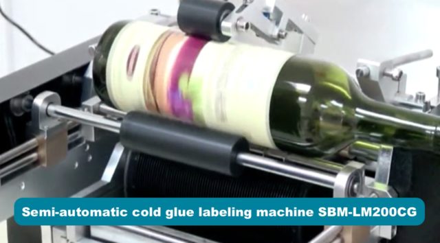 Labeling of the semi-automatic cold glue labeler
