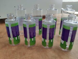 PE bottles wrap around labeling samples